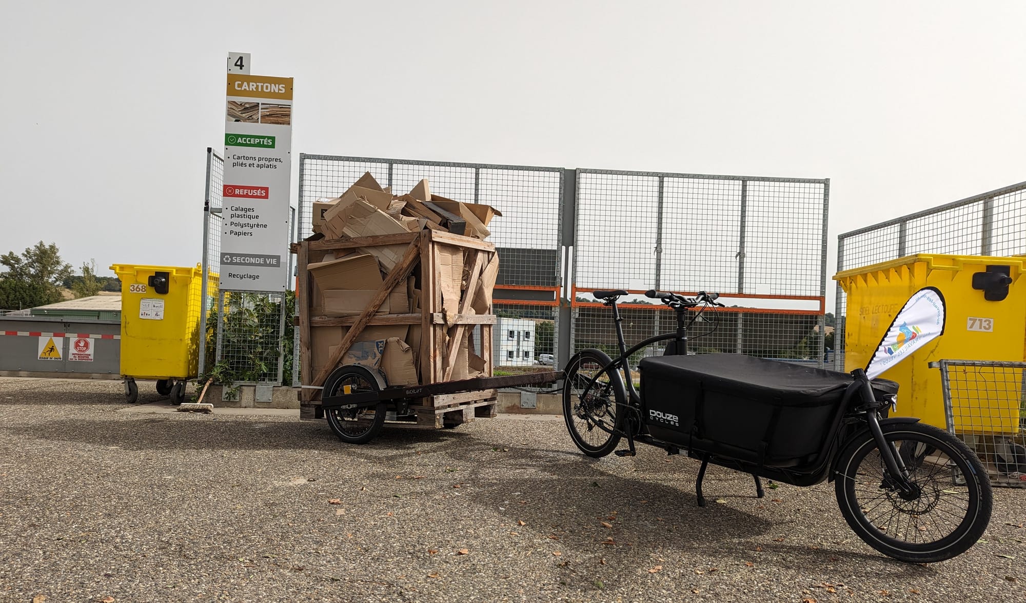 Transport en déchèterie : quand le vélo-cargo remplace la camionnette